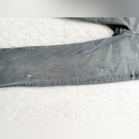ZARA Gray High Rise Distressed Skinny Ankle Jeans - Picture 5 of 12